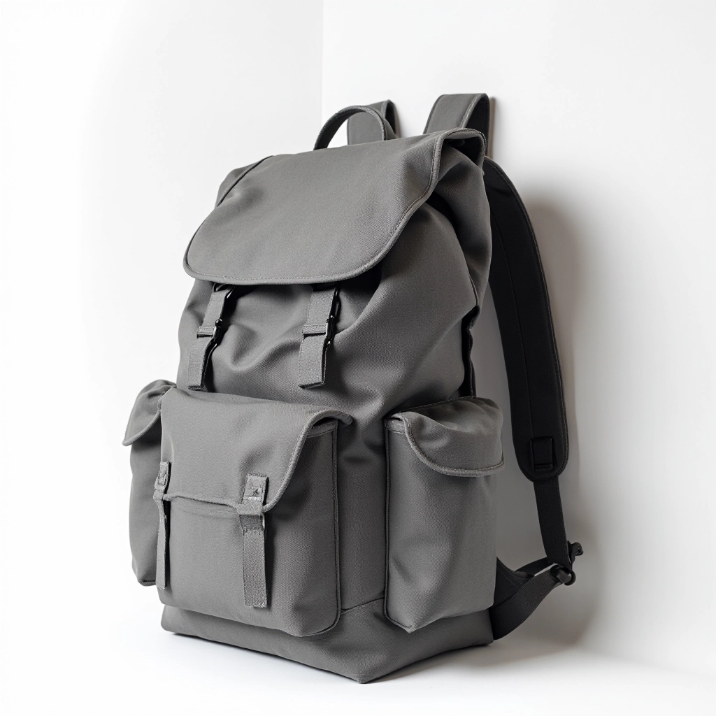 Amsterdam backpack displayed from multiple angles showing all pockets, straps, and construction details on neutral background
